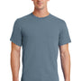 Port & Company Mens Essential Short Sleeve Crewneck T-Shirt - Stonewashed Blue