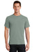Port & Company PC61 Mens Essential Short Sleeve Crewneck T-Shirt Stonewashed Green Front