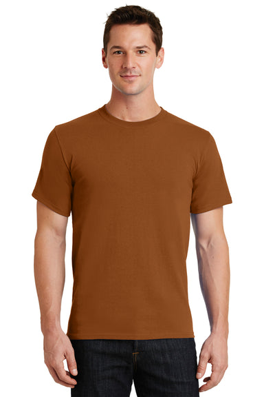 Port & Company PC61 Mens Essential Short Sleeve Crewneck T-Shirt Texas Orange Front