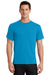 Port & Company PC61 Mens Essential Short Sleeve Crewneck T-Shirt Turquoise Blue Front