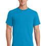 Port & Company Mens Essential Short Sleeve Crewneck T-Shirt - Turquoise Blue