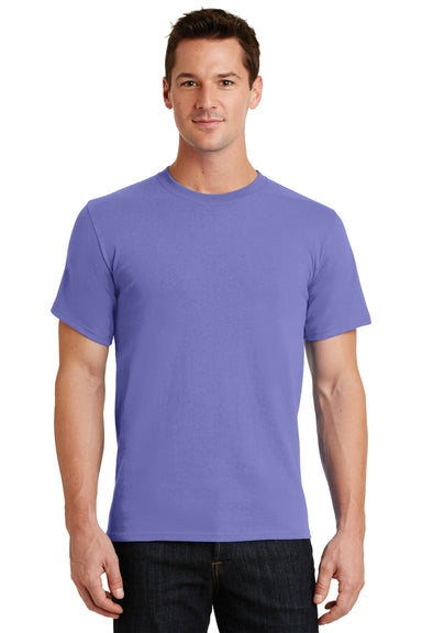 Port & Company PC61 Mens Essential Short Sleeve Crewneck T-Shirt Violet Purple Front