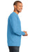 Port & Company PC61LS Mens Essential Long Sleeve Crewneck T-Shirt Aqua Blue Side