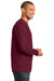 Port & Company PC61LS Mens Essential Long Sleeve Crewneck T-Shirt Cardinal Red Side