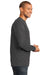 Port & Company PC61LS Mens Essential Long Sleeve Crewneck T-Shirt Charcoal Grey Side