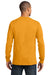 Port & Company PC61LS Mens Essential Long Sleeve Crewneck T-Shirt Gold Back