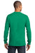 Port & Company PC61LS Mens Essential Long Sleeve Crewneck T-Shirt Kelly Green Back