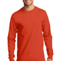 Port & Company Mens Essential Long Sleeve Crewneck T-Shirt - Orange