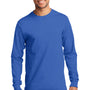 Port & Company Mens Essential Long Sleeve Crewneck T-Shirt - Royal Blue