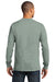 Port & Company PC61LS Mens Essential Long Sleeve Crewneck T-Shirt Stonewashed Green Back