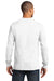Port & Company PC61LS Mens Essential Long Sleeve Crewneck T-Shirt White Back