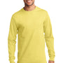 Port & Company Mens Essential Long Sleeve Crewneck T-Shirt - Yellow