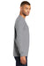 Port & Company PC61LSP Mens Essential Long Sleeve Crewneck T-Shirt w/ Pocket Heather Grey Side