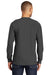 Port & Company PC61LSP Mens Essential Long Sleeve Crewneck T-Shirt w/ Pocket Charcoal Grey Back
