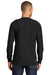 Port & Company PC61LSP Mens Essential Long Sleeve Crewneck T-Shirt w/ Pocket Black Back