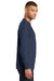 Port & Company PC61LSP Mens Essential Long Sleeve Crewneck T-Shirt w/ Pocket Navy Blue Side