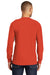 Port & Company PC61LSP Mens Essential Long Sleeve Crewneck T-Shirt w/ Pocket Orange Back
