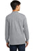 Port & Company PC61M Mens Essential Long Sleeve Mock Neck T-Shirt Heather Grey Back