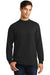 Port & Company PC61M Mens Essential Long Sleeve Mock Neck T-Shirt Black Front