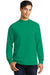 Port & Company PC61M Mens Essential Long Sleeve Mock Neck T-Shirt Kelly Green Front