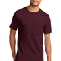Port & Company Mens Essential Short Sleeve Crewneck T-Shirt w/ Pocket - Athletic Maroon