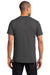 Port & Company PC61P Mens Essential Short Sleeve Crewneck T-Shirt w/ Pocket Charcoal Grey Back