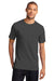 Port & Company PC61P Mens Essential Short Sleeve Crewneck T-Shirt w/ Pocket Charcoal Grey Front