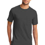 Port & Company Mens Essential Short Sleeve Crewneck T-Shirt w/ Pocket - Charcoal Grey