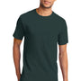 Port & Company Mens Essential Short Sleeve Crewneck T-Shirt w/ Pocket - Dark Green
