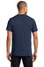 Port & Company PC61P Mens Essential Short Sleeve Crewneck T-Shirt w/ Pocket Navy Blue Back
