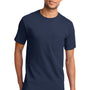 Port & Company Mens Essential Short Sleeve Crewneck T-Shirt w/ Pocket - Navy Blue