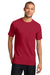 Port & Company PC61P Mens Essential Short Sleeve Crewneck T-Shirt w/ Pocket Red Front