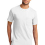 Port & Company Mens Essential Short Sleeve Crewneck T-Shirt w/ Pocket - White