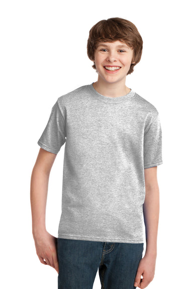 Port & Company PC61Y Youth Essential Short Sleeve Crewneck T-Shirt Ash Grey Front
