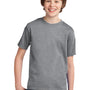 Port & Company Youth Essential Short Sleeve Crewneck T-Shirt - Heather Grey