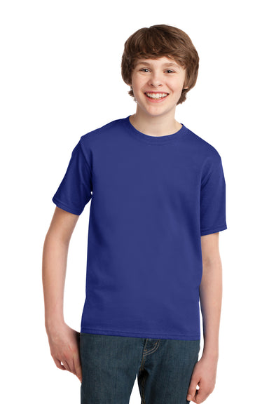 Port & Company PC61Y Youth Essential Short Sleeve Crewneck T-Shirt Deep Marine Blue Front