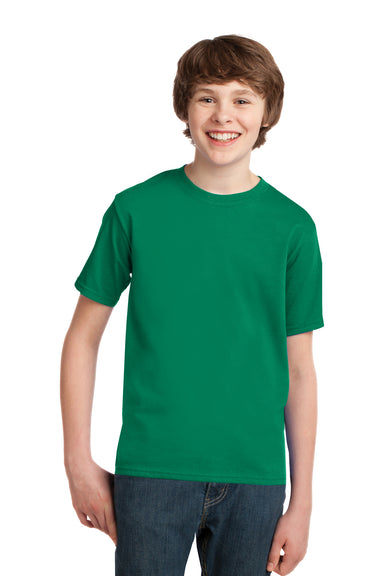 Port & Company PC61Y Youth Essential Short Sleeve Crewneck T-Shirt Kelly Green Front