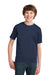 Port & Company PC61Y Youth Essential Short Sleeve Crewneck T-Shirt Navy Blue Front