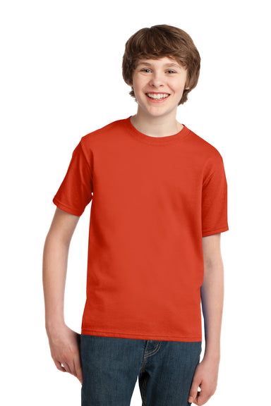 Port & Company PC61Y Youth Essential Short Sleeve Crewneck T-Shirt Orange Front