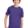 Port & Company Youth Essential Short Sleeve Crewneck T-Shirt - Purple