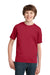 Port & Company PC61Y Youth Essential Short Sleeve Crewneck T-Shirt Red Front