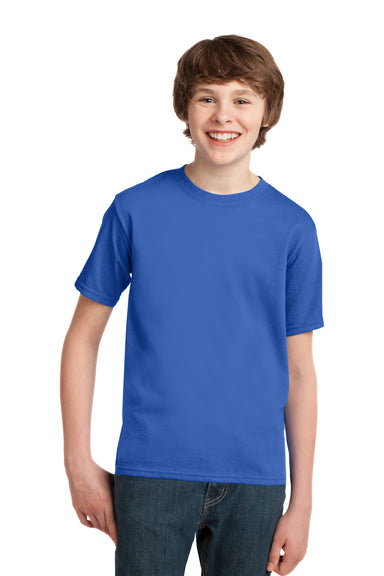 Port & Company PC61Y Youth Essential Short Sleeve Crewneck T-Shirt Royal Blue Front