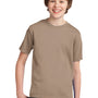 Port & Company Youth Essential Short Sleeve Crewneck T-Shirt - Sand - Closeout