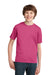 Port & Company PC61Y Youth Essential Short Sleeve Crewneck T-Shirt Sangria Pink Front
