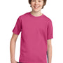 Port & Company Youth Essential Short Sleeve Crewneck T-Shirt - Sangria Pink