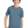 Port & Company Youth Essential Short Sleeve Crewneck T-Shirt - Stonewashed Blue