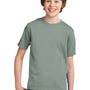 Port & Company Youth Essential Short Sleeve Crewneck T-Shirt - Stonewashed Green - Closeout