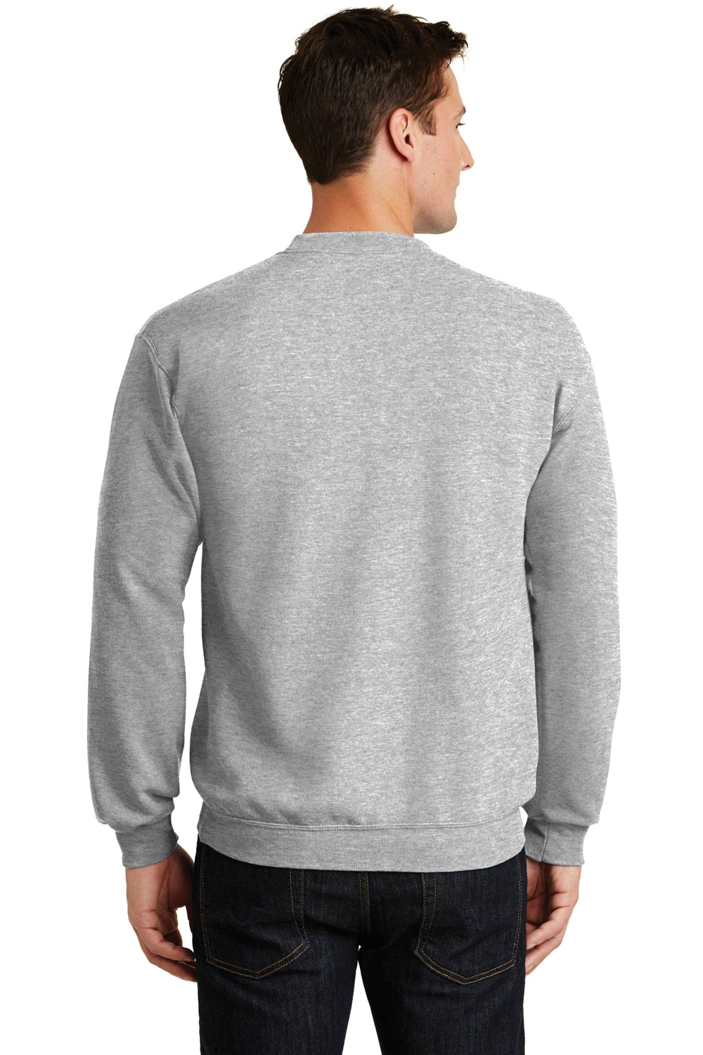 Port & Company PC78 Mens Core Fleece Crewneck Sweatshirt Ash Grey Back