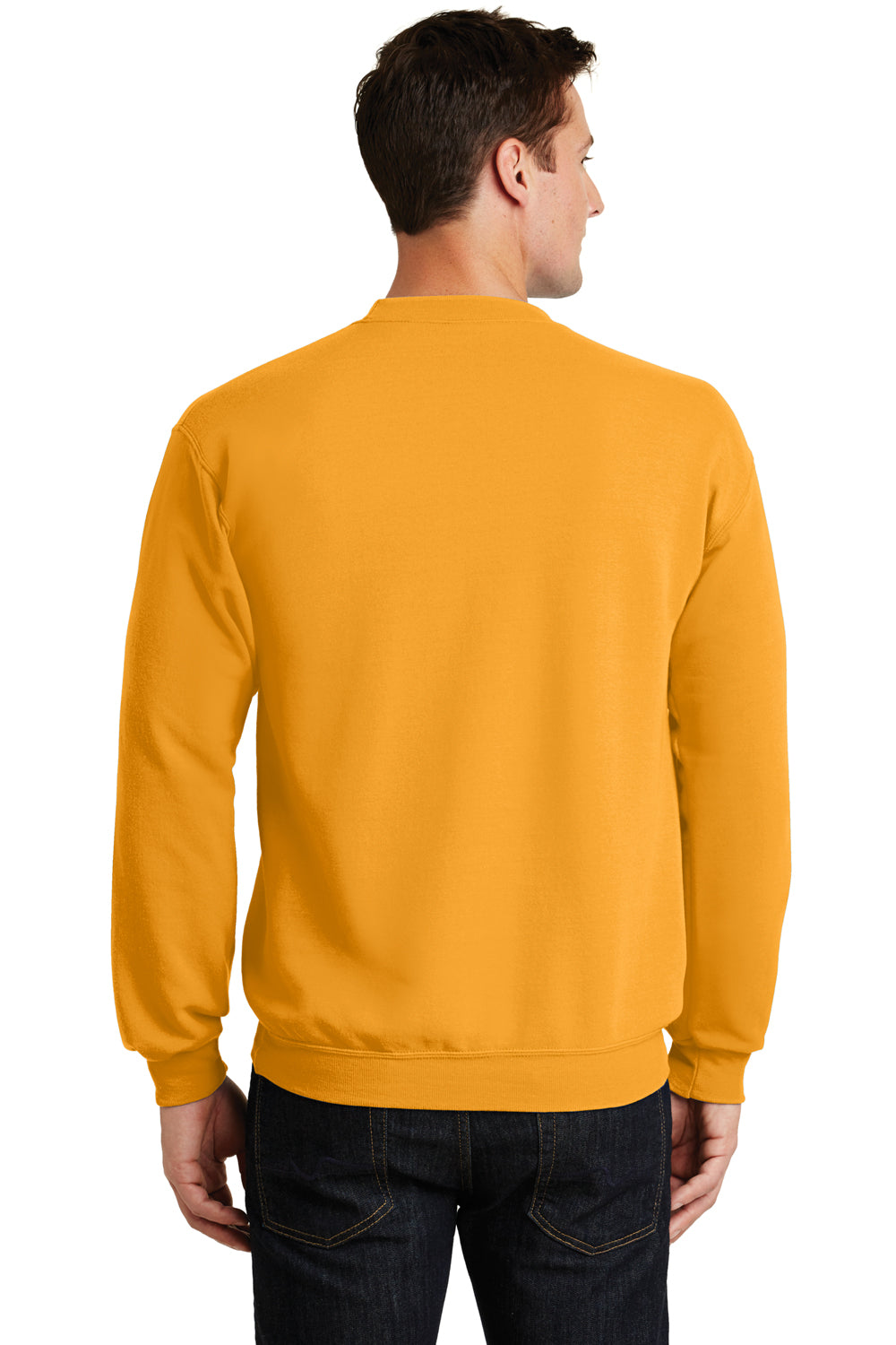 Port & Company PC78 Mens Core Fleece Crewneck Sweatshirt Gold Back