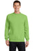 Port & Company PC78 Mens Core Fleece Crewneck Sweatshirt Lime Green Front